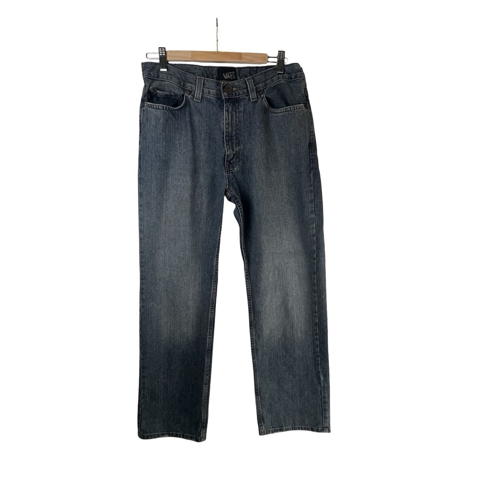 Vintage Vans Jeans 30x30 Blue Straight Leg Mid Rise Denim Skater Pants Y2K 1990s
